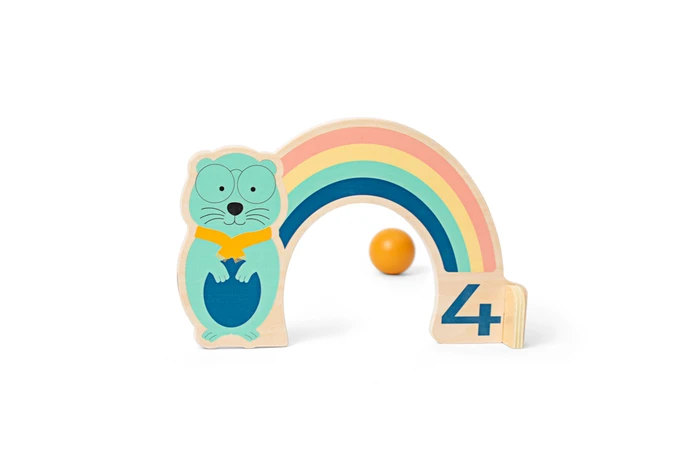 ערכת משחק קריקט גדול מעץ Crocket Rainbow מבית BS