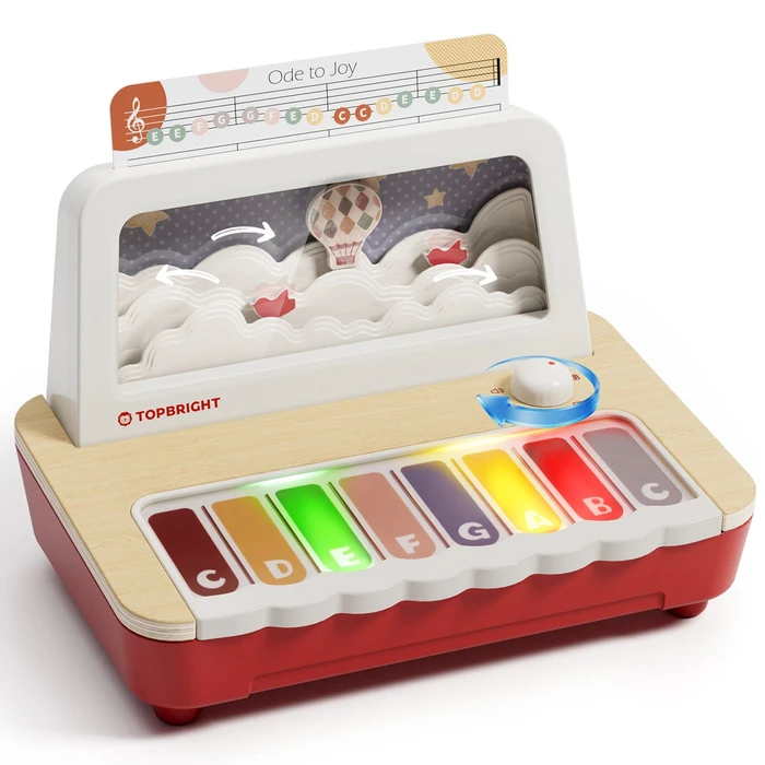 פסנתר לקטנטנים עם אורות ותווים מבית TOPBRIGHT