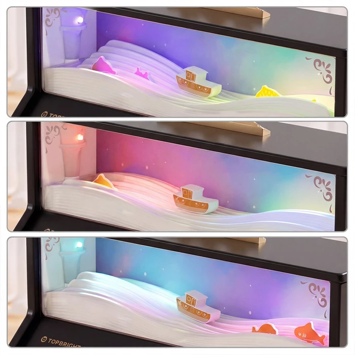 פסנתר חכם שחור (עץ) מבית TOPBRIGHT
