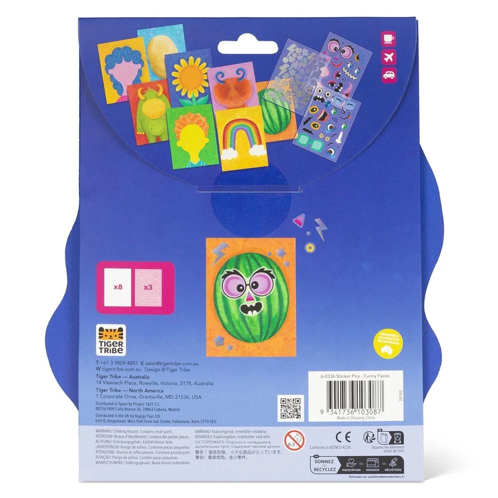 צרו תמונה במדבקות! פרצופים מצחיקים (STICKER PICS) מבית TIGER TRIBE