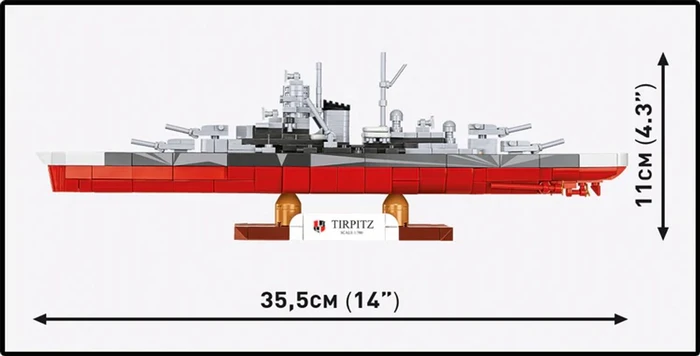 אוניית המערכה טירפיץ – דגם הרכבה בקנה מידה 1:700 (593 חלקים) מבית COBI