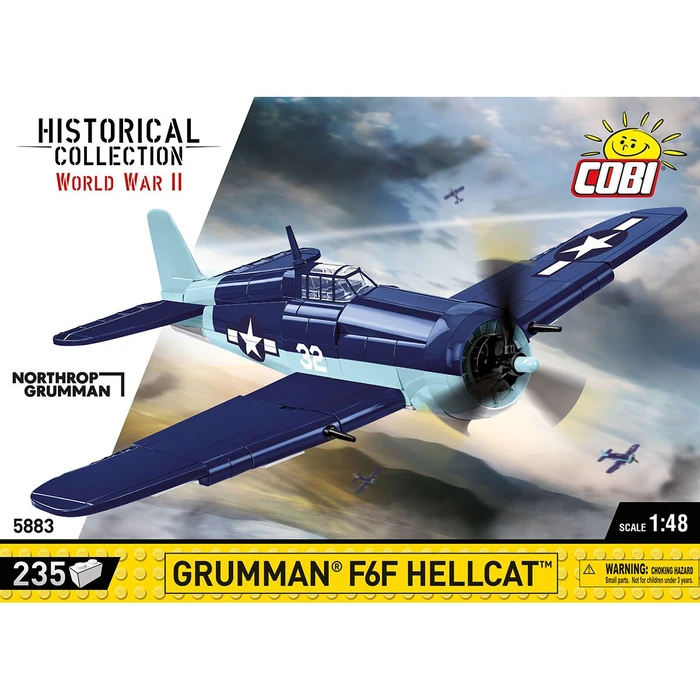 מטוס קרב גראמן F6F הלקאט – דגם הרכבה בקנה מידה 1:48 (235 חלקים) מבית COBI