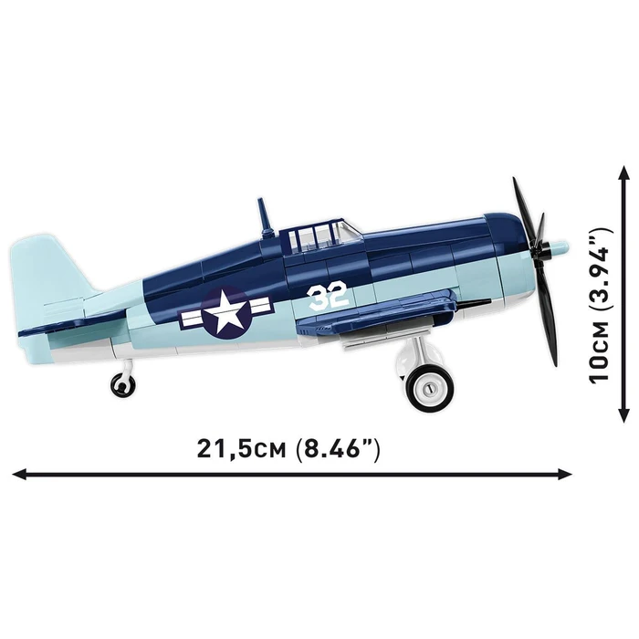 מטוס קרב גראמן F6F הלקאט – דגם הרכבה בקנה מידה 1:48 (235 חלקים) מבית COBI