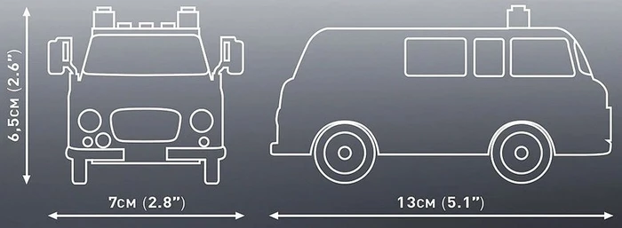ואן מכבי אש בארקאס B1000 – דגם הרכבה בקנה מידה 1:35 (151 חלקים) מבית COBI