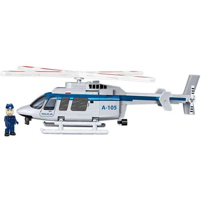 מסוק בל 407 משטרתי – דגם הרכבה בקנה מידה 1:48 (217 חלקים) מבית COBI