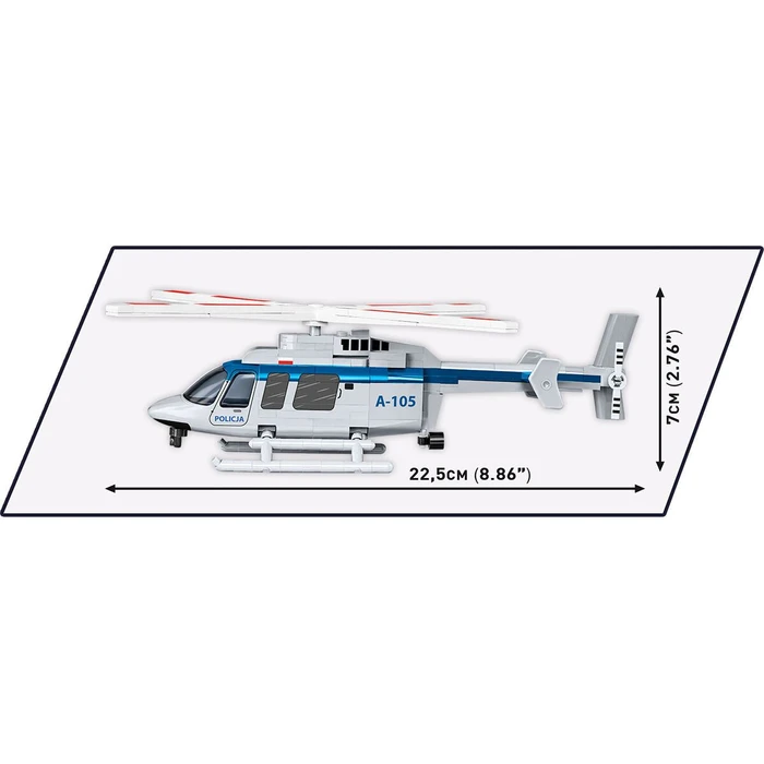 מסוק בל 407 משטרתי – דגם הרכבה בקנה מידה 1:48 (217 חלקים) מבית COBI