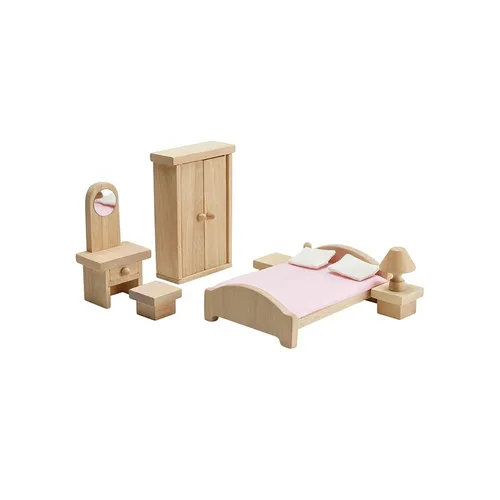 סט חדר שינה - חדר לבית בובות בעיצוב קלאסי ונקי PLAN TOYS