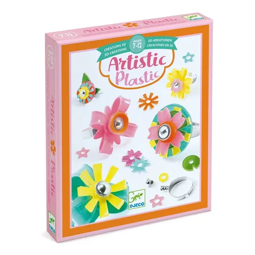 יצירה לגדולים (ARTISTIC PLASTIC)  ערכה ליצירת טבעות -  שרינקי דינקס  מבית DJECO