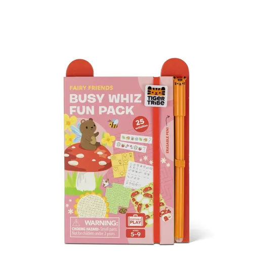 מיני חוברת פעילות  BUZY WHIZ בנושא פיות וחברים מבית TIGER TRIBE