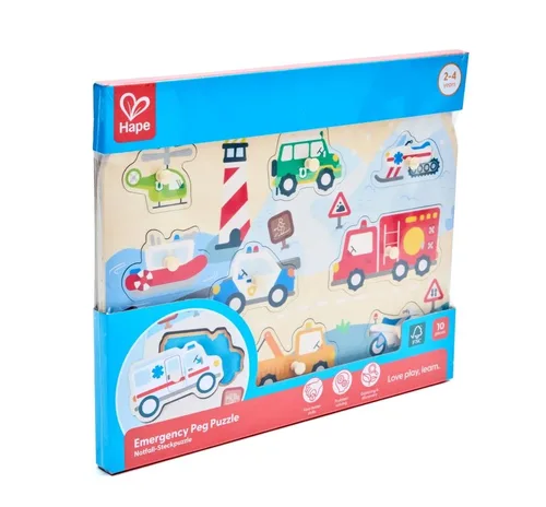 פאזל עץ - כלי תחבורה מבית HAPE