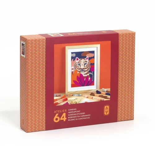 סדנת אמן 64 (גם לגדולים מגיע!) רקמה על קנבס NEEDLEPOINT מבית  DJECO