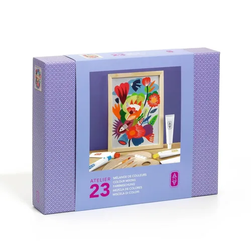 סדנת אמן 23 (גם לגדולים מגיע!) ערבובי צבעים וצביעה עם מכחול  DJECO