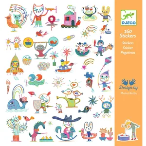 מארז 160 מדבקות גאזט - איורי דג'קו אהובים! DJECO