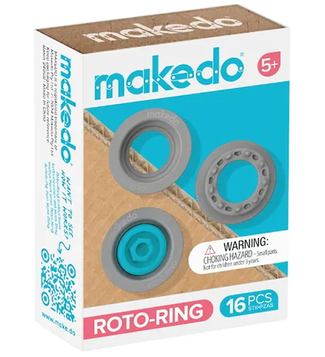 ערכת 16 טבעות רוטו לאחיזת חלקים מסתובבים מבית MAKEDO