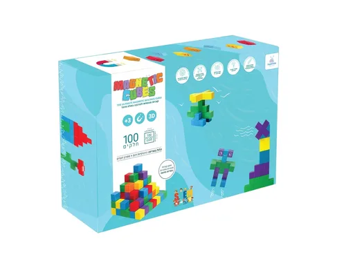 קוביות מגנטיות מארז גדול 100 מגנטים MAGNETIC CUBES