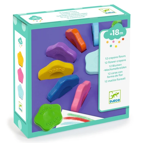 מארז של 12 צבעי פרחים לקטנטנים (18 חודשים ומעלה) מבית DJECO