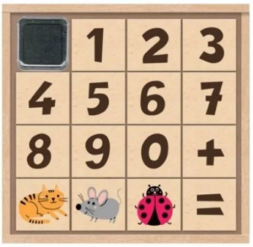 חותמות עץ ללימוד מספרים מבית Crealign
