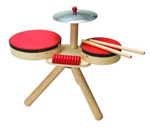 מערכת תופים מעץ PLAN TOYS