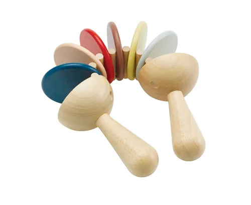 רעשן קליק קלאק (כחול פרדס) מבית PLAN TOYS