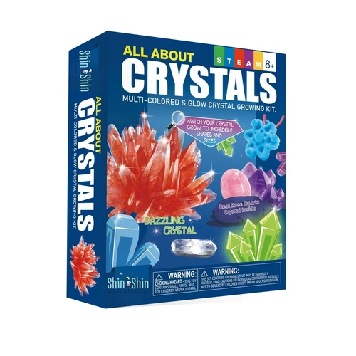 ערכת מדע! ערכה לגידול 7 קריסטלים! (ALL ABOUT CRYSTALS) מבית SHIN SHIN