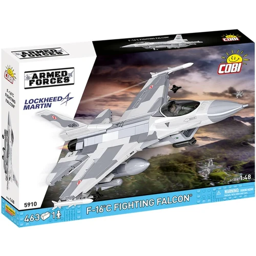 מטוס קרב F-16C פייטינג פלקון – דגם הרכבה בקנה מידה 1:48 (463 חלקים) מבית COBI