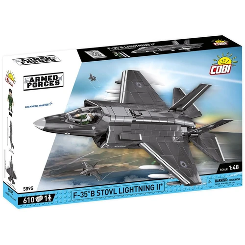 מטוס קרב F-35B STOVL לייטנינג II – דגם הרכבה בקנה מידה 1:48 (610 חלקים) מבית COBI