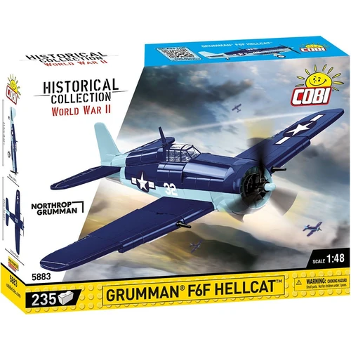 מטוס קרב גראמן F6F הלקאט – דגם הרכבה בקנה מידה 1:48 (235 חלקים) מבית COBI