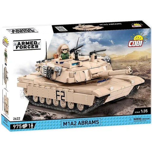 טנק אבראמס M1A2 – דגם הרכבה בקנה מידה 1:35 (975 חלקים) מבית COBI