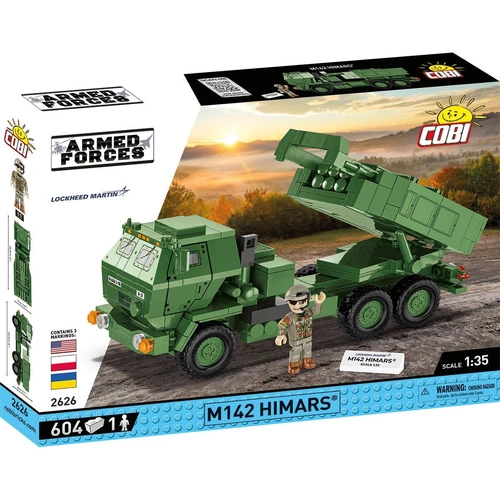 משגר רקטות נייד M142 HIMARS – דגם הרכבה בקנה מידה 1:35 (604 חלקים) מבית COBI