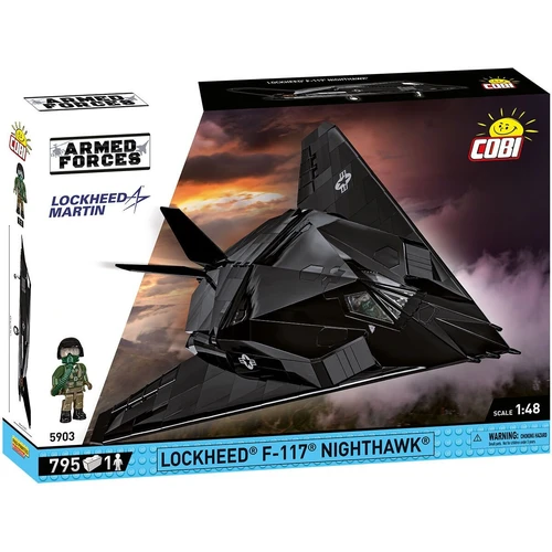 מטוס חמקן לוקהיד F-117 נייטהוק – דגם הרכבה בקנה מידה 1:48 (795 חלקים) מבית COBI