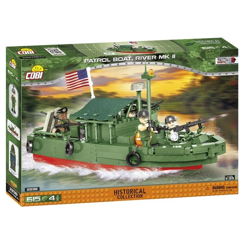 סירת סיור נהרית PBR MK II – דגם הרכבה בקנה מידה 1:35 (615 חלקים) מבית COBI