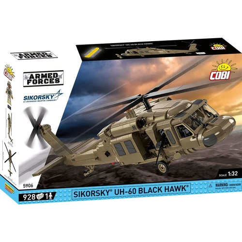 מסוק סיקורסקי UH-60 בלאק הוק – דגם הרכבה (928 חלקים) מבית COBI