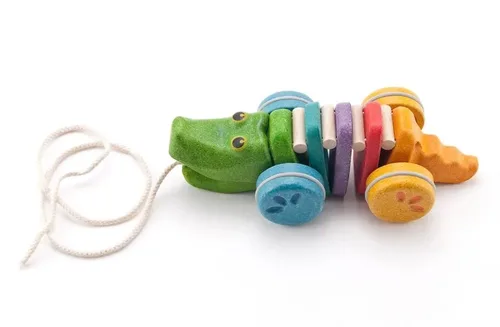 תנין גרירה צבעוני PLAN TOYS