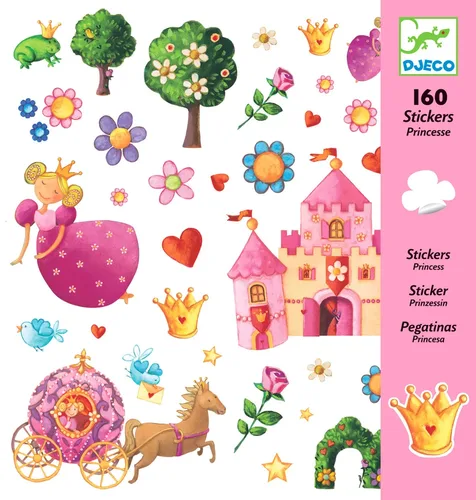 מארז 160 מדבקות נסיכות  DJECO