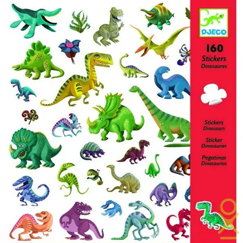 מארז 160 מדבקות דינוזאורים DJECO