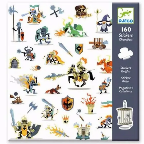 מארז 160 מדבקות אבירים DJECO