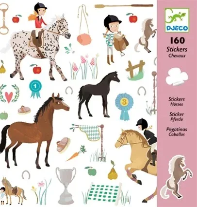 מארז 160 מדבקות סוסים DJECO