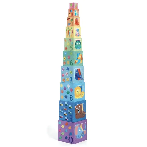 מגדל קוביות קשת בענן מבית DJECO