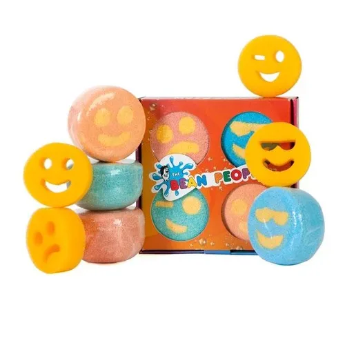 מארז 4 כדורי אמבטיה אימוג'י (צבעי מים +; דמות) BATH SPRUDELS