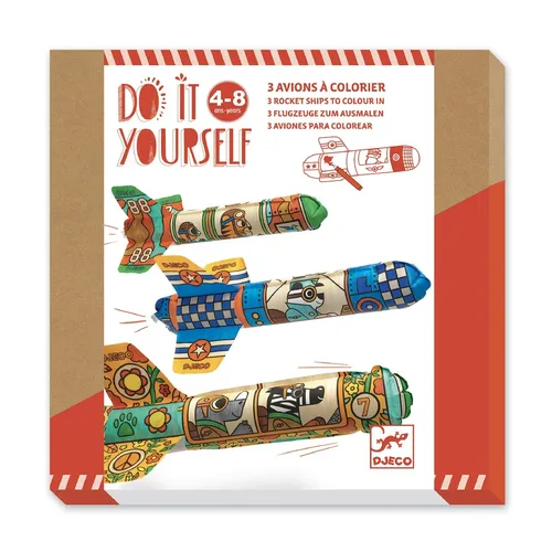 יצירה DIY טילים מעופפים צבעוניים DJECO
