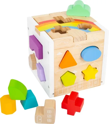 קוביית עץ התאם צורה (עם 13 צורות שונות) מבית SMALL FOOT