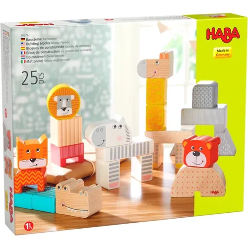 מצעד החיות -  קוביות עץ HABA