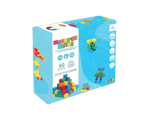קוביות מגנטיות מארז בינוני 60 מגנטים MAGNETIC CUBES