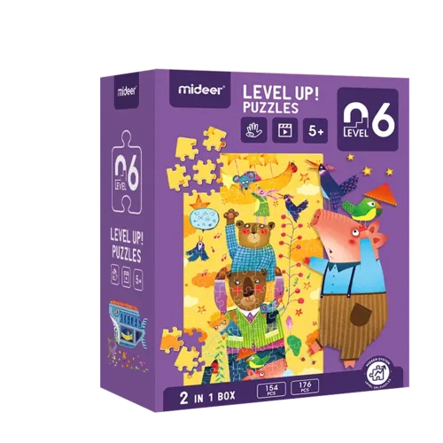 מארז 2 פאזלים דגם עולם מופלא (154 ו 176 חלקים) מבית MIDEER