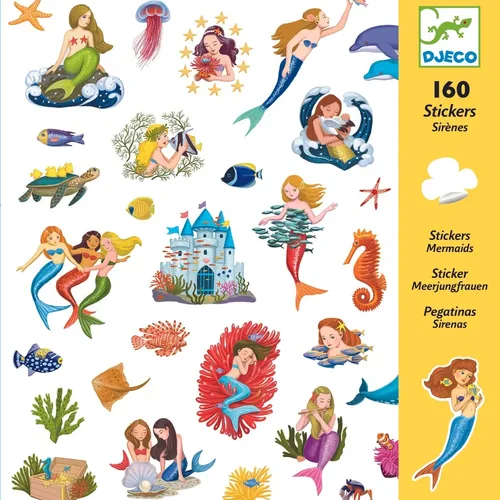 מארז 160 מדבקות בנות הים DJECO