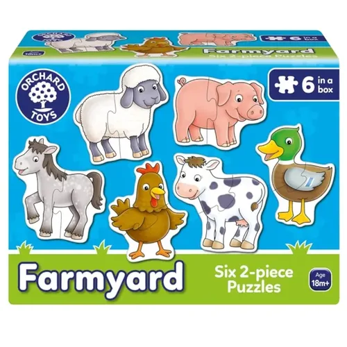 מארז 6 פאזלים חיות החווה Orchard toys