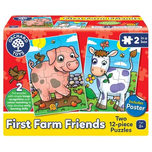 מארז 2 פאזלים חברים בחווה Orchard toys