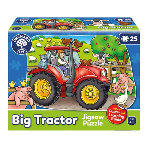 פאזל לימודי - הטרקטור הגדול (25 חלקים) Orchard toys
