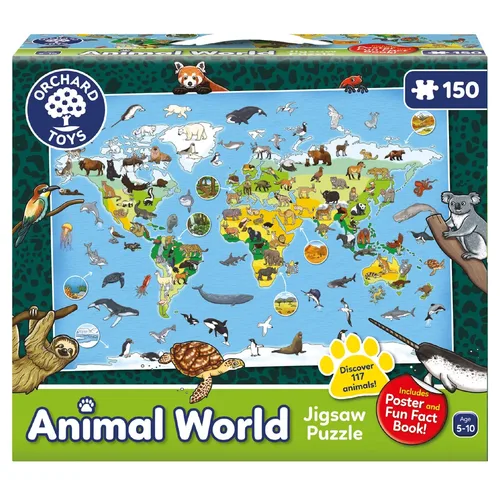 פאזל בעלי חיים בעולם! (150 חלקים) Orchard toys