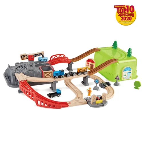 סט מסילות רכבת מתקדם RAILWAY BUCKET BUILDER SET (50 חלקים) מבית HAPE